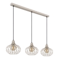 Globo - riippuvalaisin vaijerilla 3xE27/40W/230V beige