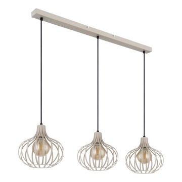 Globo - riippuvalaisin vaijerilla 3xE27/40W/230V beige