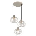 Globo - Riippuvalaisin vaijerilla 3xE27/40W/230V beige