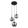 Globo - Riippuvalaisin vaijerilla 3xE27/40W/230V musta