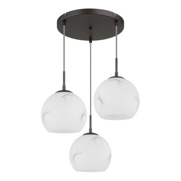 Globo - Riippuvalaisin vaijerilla 3xE27/60W/230V halkaisija 42,5 cm