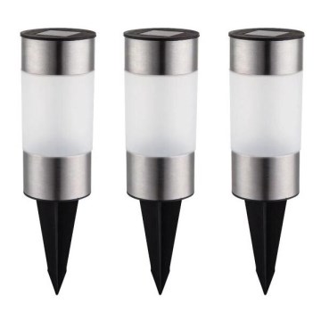 Globo - SARJA 3x LED aurinkokäyttöinen lamppu LED/0,06W/3,2V IP44 200 mAh