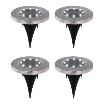 Globo - SARJA 4x LED aurinkovalaisin LED/0,1W/3V IP44 300 mAh