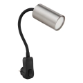 Globo - seinään asennettava pistokkeellinen kohdevalaisin 1xGU10/35W/230V mattakromi