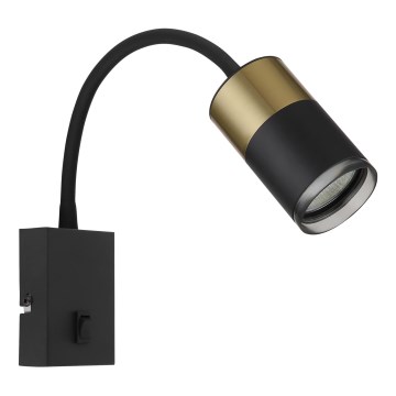 Globo - Seinäkohdevalo 1xGU10/25W/230V musta/kulta