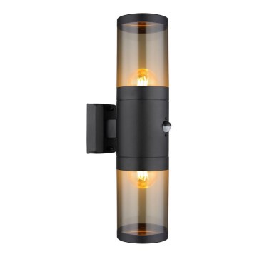 Globo seinävalaisin anturilla 2xE27/40W/230V IP44