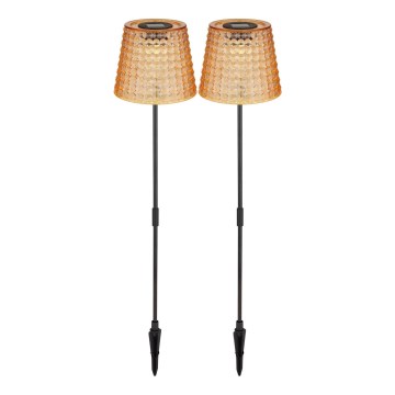 Globo - SETTI 2x LED-aurinkovalaistus LED/0,06W/3V IP44 oranssi