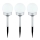 Globo - SETTI 3x LED-aurinkovalaistus LED/0,06W/3V 4000K halkaisija 10 cm IP44