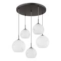 Globo - Vaijerikiinnitteinen riippuvalaisin 5xE27/60W/230V Ø 75 cm
