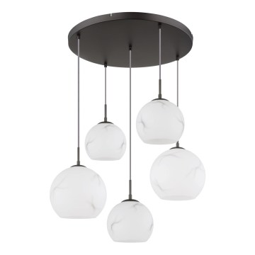Globo - Vaijerikiinnitteinen riippuvalaisin 5xE27/60W/230V Ø 75 cm
