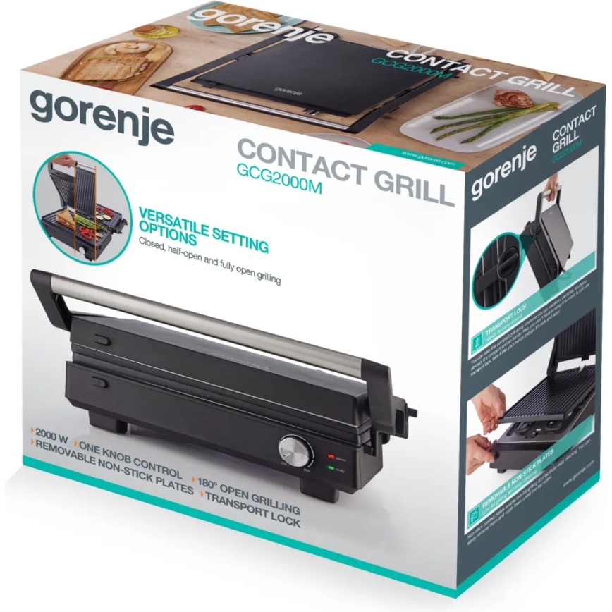 GORENJE GCG2000M - Kontaktigrilli 1800W/230V musta