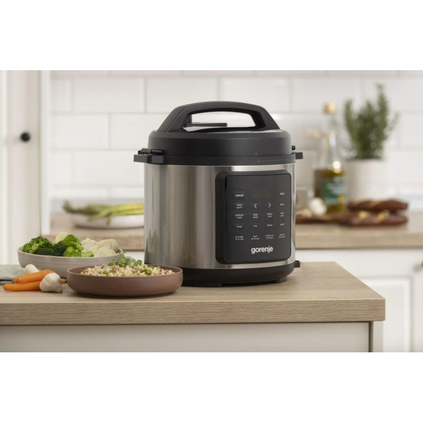 GORENJE GMC6SBK - Monitoimikeitin 6 l 8-in-1 1000 W/230 V ruostumaton teräs