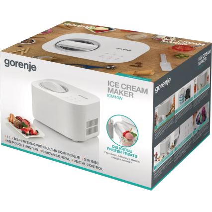 GORENJE ICM10W - Jäätelökone 100W/230V valkoinen