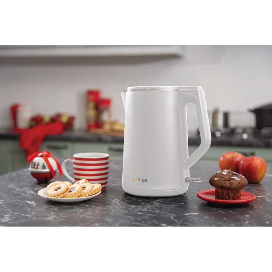 GORENJE K15DWW - Vedenkeitin 1,5 l 2200 W/230 V valkoinen