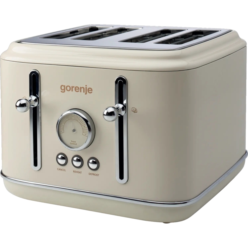 GORENJE T2300CLIN - 4-viipaleinen leivänpaahdin 1150W/230V beige