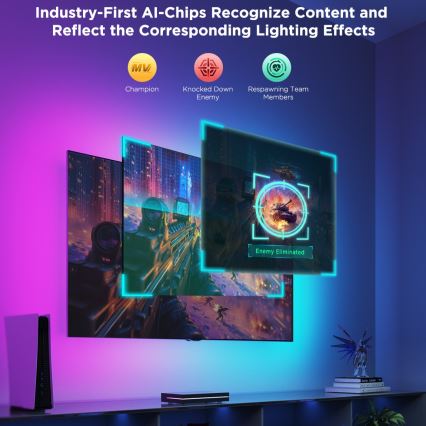 Govee - AI Sync Box 2 Smart TV RGBICW taustavalaistus 55-65 Wi-Fi