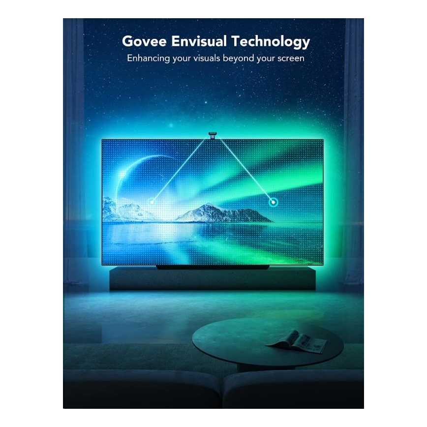 Govee - DreamView T2 DUAL TV 55-65 SMART LED taustavalaistus RGBIC Wi-Fi + kaukosäädin