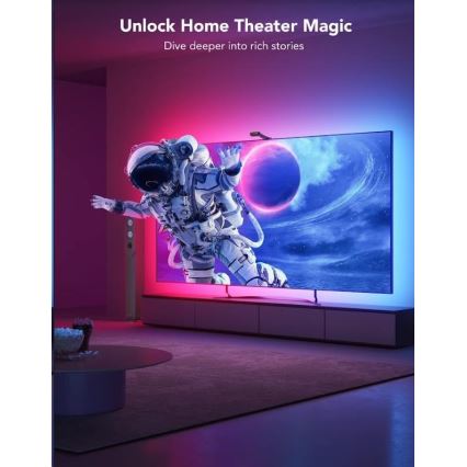 Govee - DreamView T2 DUAL TV 55-65 SMART LED taustavalaistus RGBIC Wi-Fi + kaukosäädin