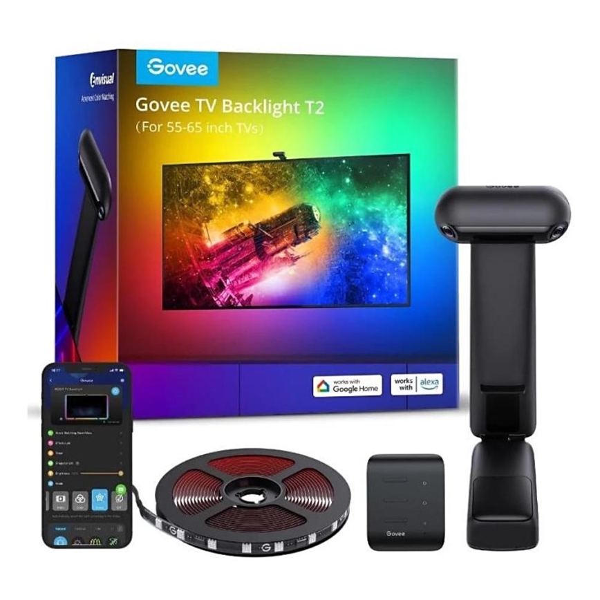 Govee - DreamView T2 DUAL TV 55-65 SMART LED taustavalo RGBIC Wi-Fi + kauko-ohjaus