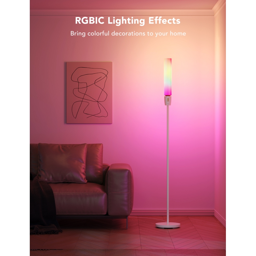 Govee - Himmennettävä LED-lattiavalaisin CYLINDER SMART RGBICWW 2200-6500K