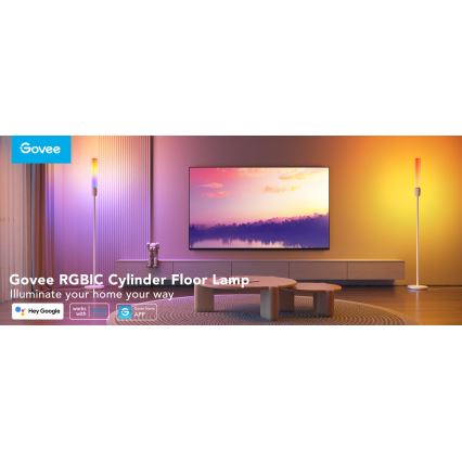 Govee - Himmennettävä LED-lattiavalaisin CYLINDER SMART RGBICWW 2200-6500K
