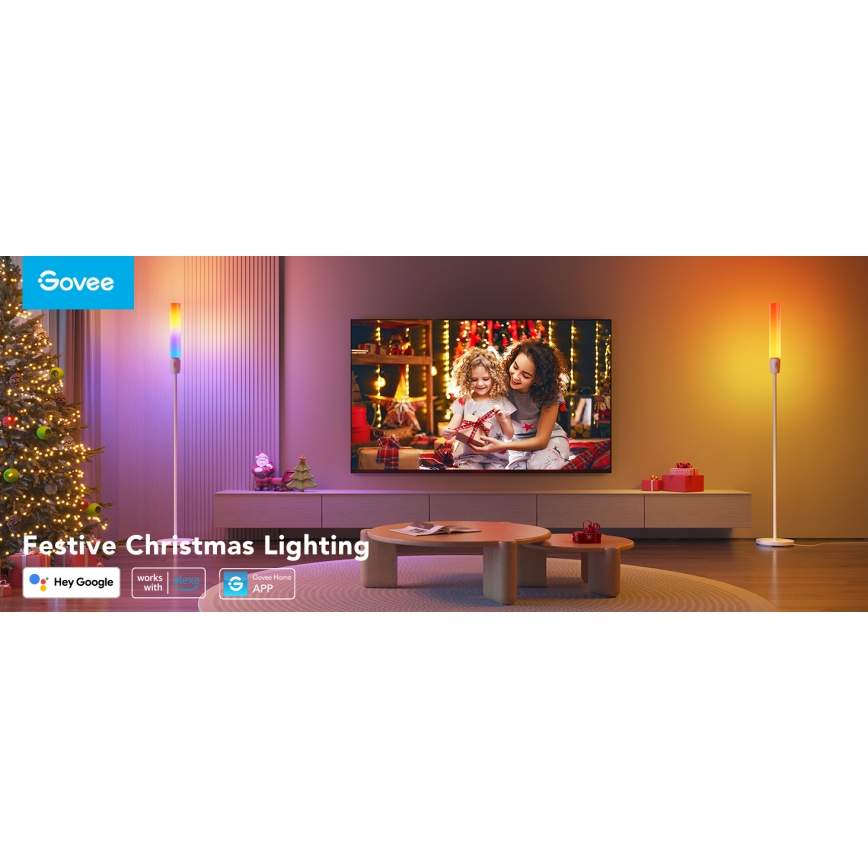 Govee - Himmennettävä LED-lattiavalaisin CYLINDER SMART RGBICWW 2200-6500K