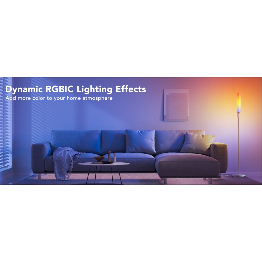 Govee - Himmennettävä LED-lattiavalaisin CYLINDER SMART RGBICWW 2200-6500K