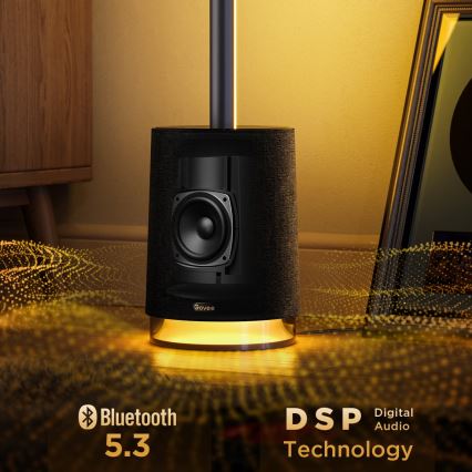 Govee - Himmennettävä LED-lattiavalaisin kaiuttimella Pro RGBICWW 2200-6500K Wi-Fi + kauko-ohjaus