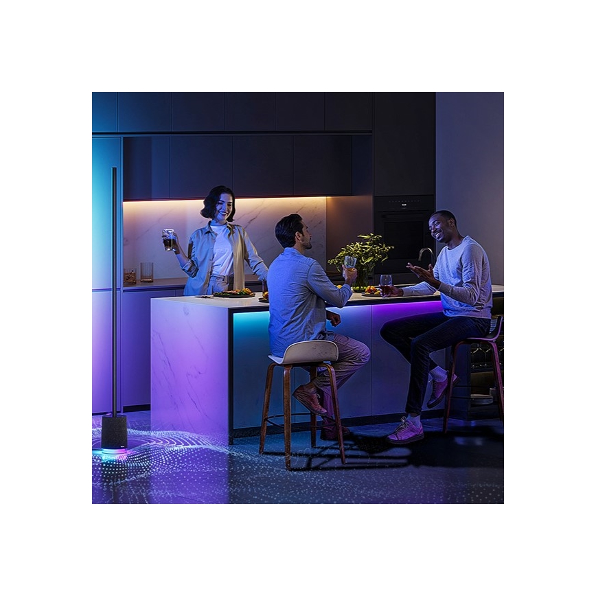 Govee - Himmennettävä LED-lattiavalaisin kaiuttimella Pro RGBICWW 2200-6500K Wi-Fi + kauko-ohjaus