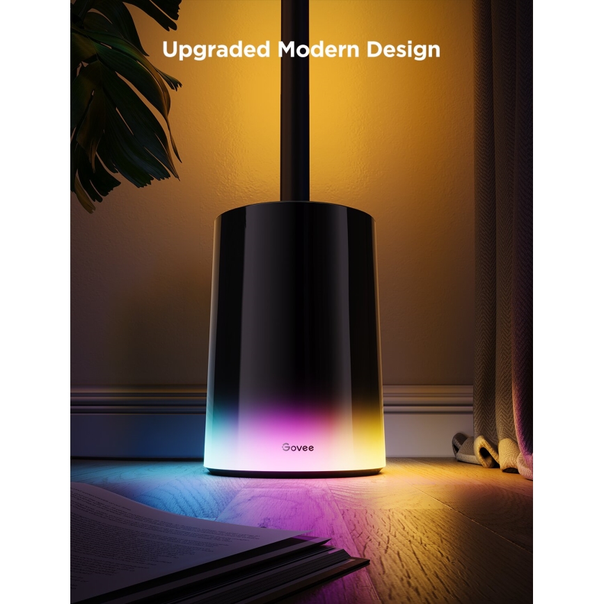 Govee - Himmennettävä LED-lattiavalaisin Smart MATTER LED RGBICWW 2200-6500K Wi-Fi + kauko-ohjaus