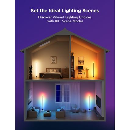 Govee - Himmennettävä LED-lattiavalaisin Smart MATTER LED RGBICWW 2200-6500K Wi-Fi + kauko-ohjaus