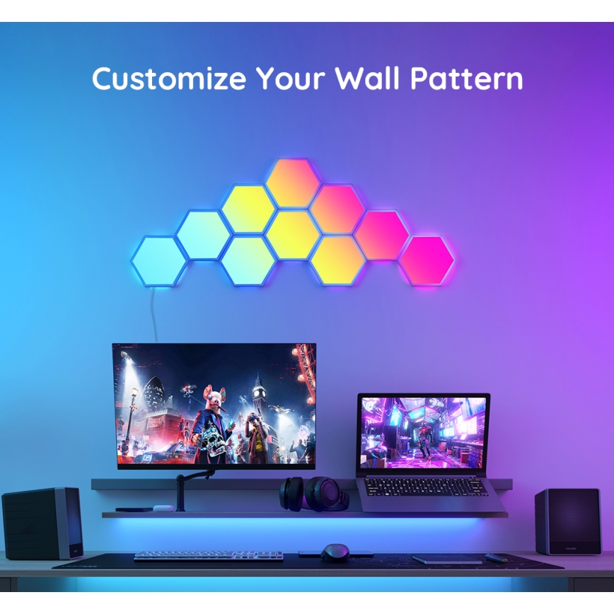 Govee - Laajennussarja 2x LED RGB Himmennyspaneeli LED/7,2W/230V Wi-Fi