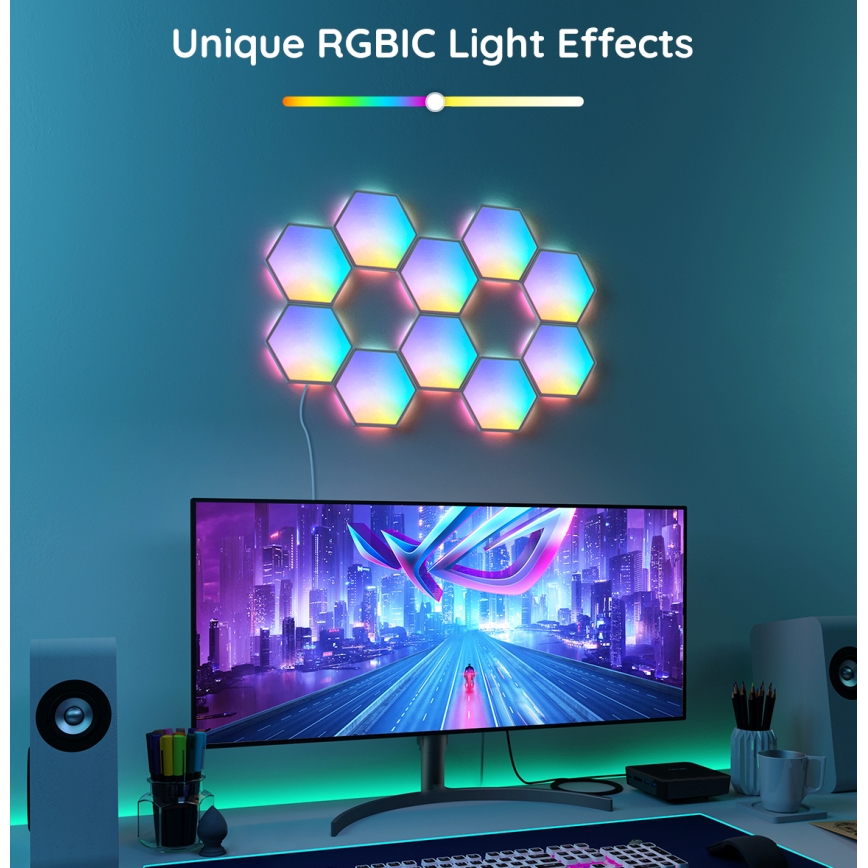 Govee - Laajennussarja 2x LED RGB Himmennyspaneeli LED/7,2W/230V Wi-Fi