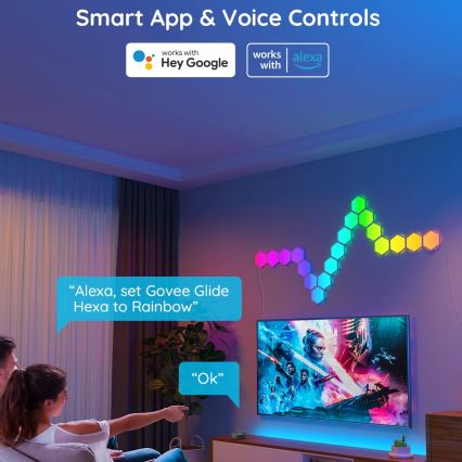 Govee - Laajennussarja 2x LED RGB Himmennyspaneeli LED/7,2W/230V Wi-Fi