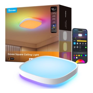 Govee - LED RGBIC Himmennettävä kattovalaisin LED/24W/230V 2700-6500K Wi-Fi 30x30 cm