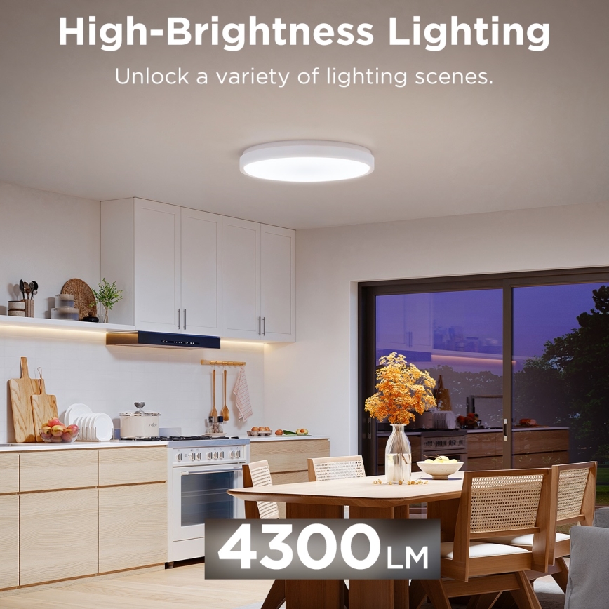 Govee - LED RGBIC Himmennettävä kattovalaisin LED/49W/230V 2700-6500K Wi-Fi halkaisija 38 cm