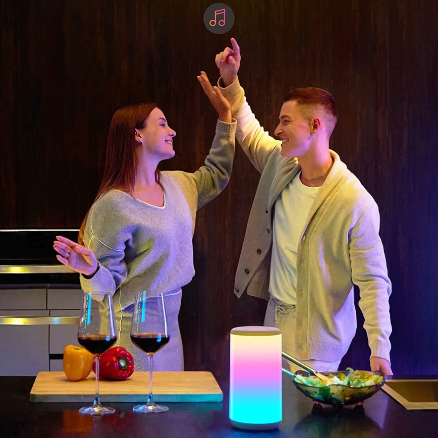 Govee - LED RGBIC Himmennettävä pöytävalaisin AURA 2 2200-6500K Wi-Fi Matter