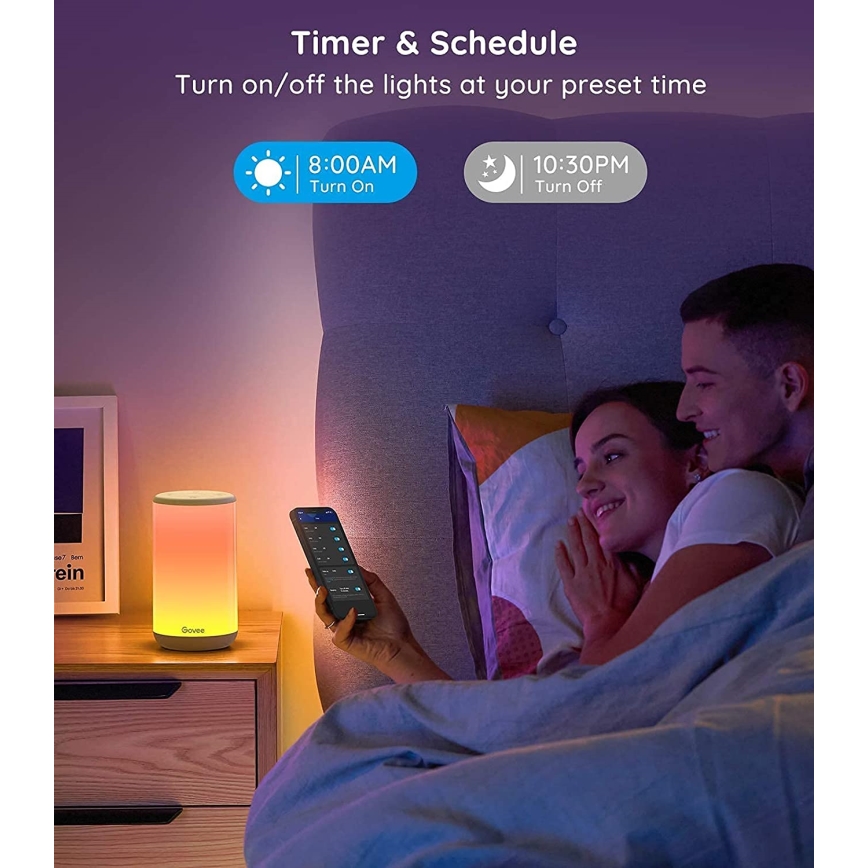 Govee - LED RGBIC Himmennettävä pöytävalaisin AURA 2 2200-6500K Wi-Fi Matter