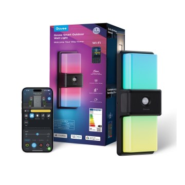 Govee - LED RGBIC Himmennettävä ulkoseinävalaisin anturilla LED/230V IP65 2700-6500K Wi-Fi
