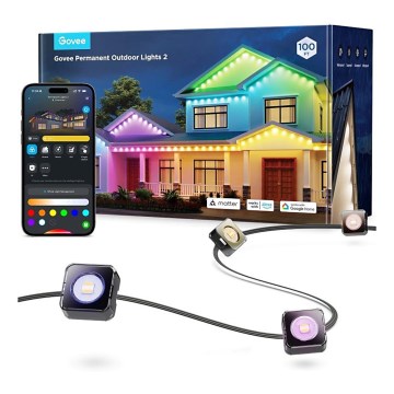 Govee - LED RGBIC -valonauha alasvaloilla, 30 m, Wi-Fi, Matter, IP67