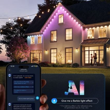 Govee - LED RGBIC -valonauha alasvaloilla, 30 m, Wi-Fi, Matter, IP67