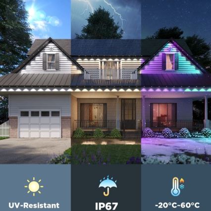 Govee - LED RGBIC -valonauha alasvaloilla, 30 m, Wi-Fi, Matter, IP67