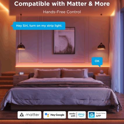 Govee - LED RGBICW Himmennettävä nauha COB 3780 diodes 3m Wi-Fi Matter