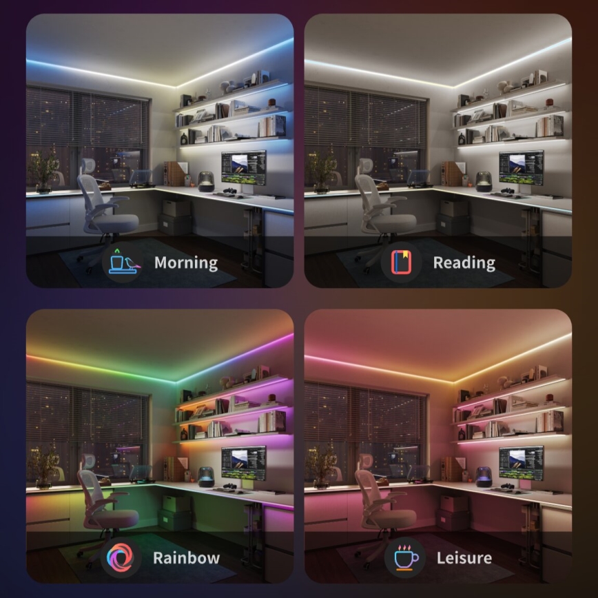 Govee - LED RGBICW Himmennettävä nauha COB 3780 diodes 3m Wi-Fi Matter