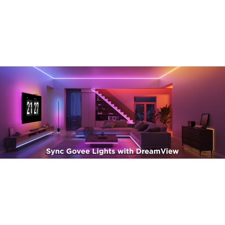Govee - LED RGBICW Himmennettävä nauha COB 3780 diodes 3m Wi-Fi Matter