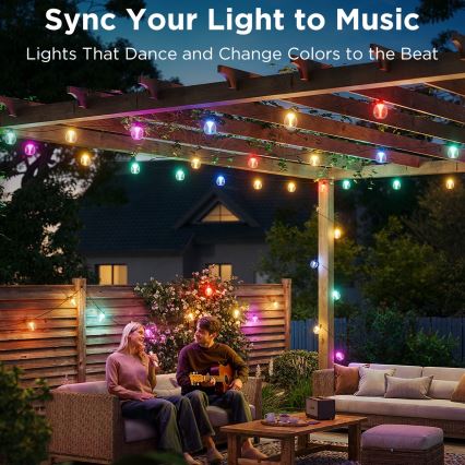 Govee - LED RGBICW Himmennettävä ulko koristeellinen ketju LED/24W/230V IP67 2700-6500K Wi-Fi