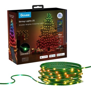 Govee - LED RGBICW Ulkokäyttöinen jouluvaloketju 2700-6500K 20m Wi-Fi Matter IP65
