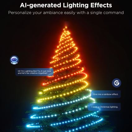 Govee - LED RGBICW Ulkotila Jouluketju 2700-6500K 20m Wi-Fi Matter IP66