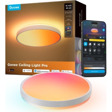 Govee - LED RGBICWW Himennettävä kattovalaisin LED/55W/230V halkaisija 46 cm Matter Wi-Fi