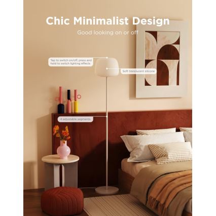 Govee - LED RGBICWW Himmennettävä lattiavalaisin LANTERN MATTER LED/24W/230V Wi-Fi 160 cm